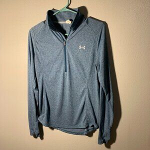 Under Armour heat gear quarter zip - teal color